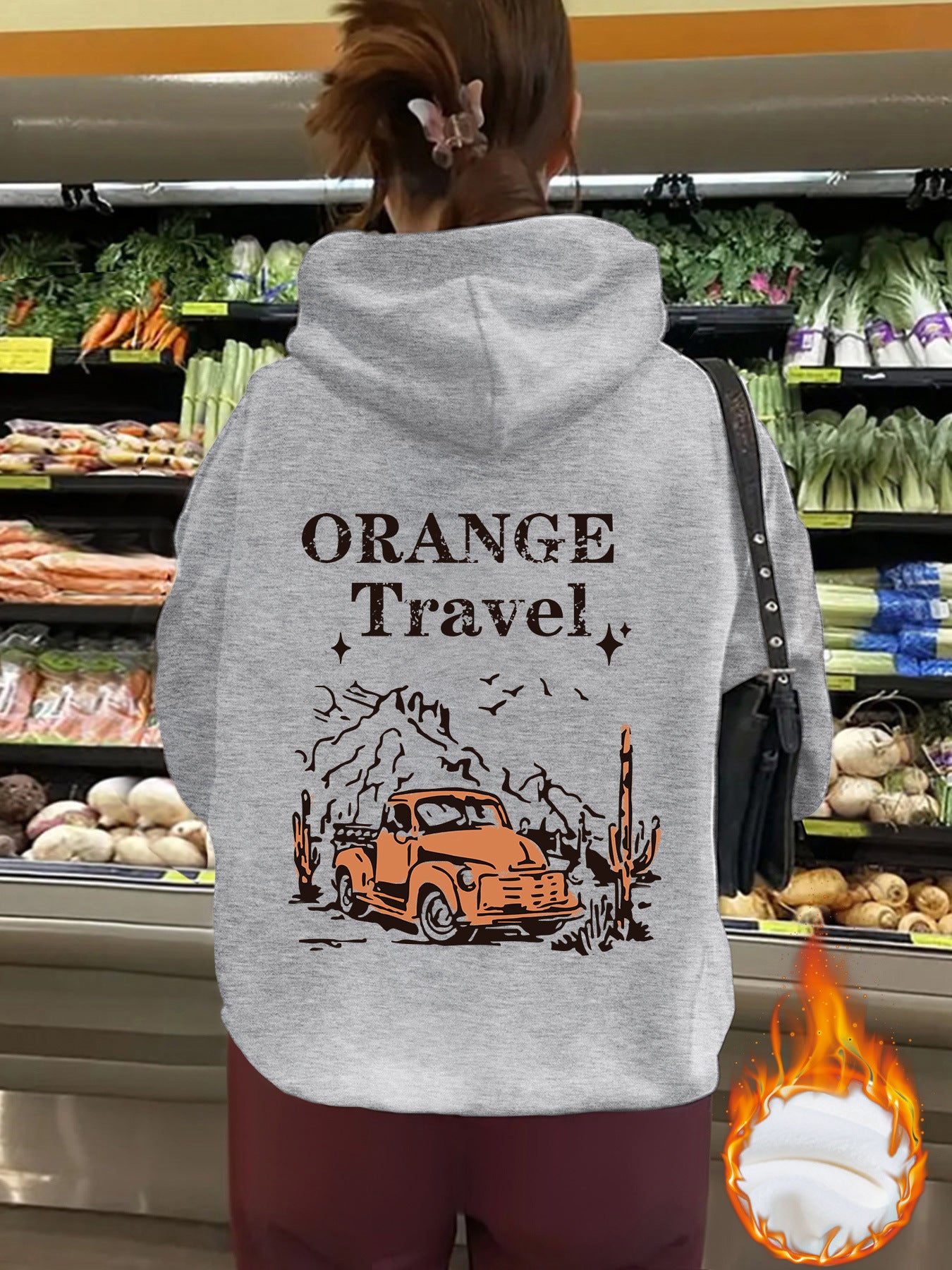 ORANGE Travel hoodie