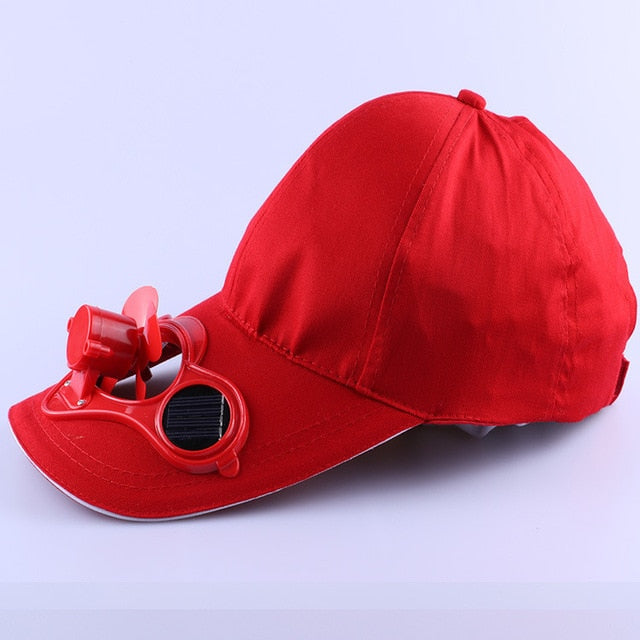 Men Women Solar Power Sun Baseball Hats With Cooling Fan Summer Boys Girls Funny Caps Camping Traveling